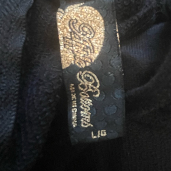 Apple Bottoms Women’s Black Hooded Tunic Dress Cutout Neck Rhinestones. Size:L. - Picture 8 of 10